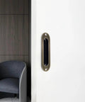 Flush Recessed Pulls Set, Antique Bronze Finish Stainless Steel Hardware For Barn Sliding Doors, Pocket Doors, Cabinets And Cupboards, Concealed Mounted Pull Handles With Screws, 4.7 By 1.6 Inches