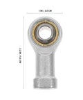 Heavy Duty M10x1.25 Threaded Fish Eye Rod End Bearing, 1 inch wide, steel, for industrial machinery operation.
