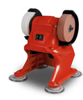 Handheld Cordless Bench Grinder With 75Mm Wheel And 150W Motor, compact design with grinding wheels for knife sharpening.