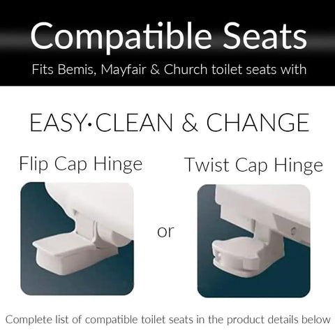 Stay-Tite Toilet Seat Fastening Hardware Upgrade Kit For Easy Change Seats No More Loosening And Installs With Ease Three Eighths Inch Bolt And Nut Secure Fit With Bemis Mayfair And Church Toilet Seats flip and twist cap hinge compatibility