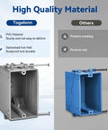 Comparison of 1 Gang New Work PVC Electrical Box For Switch GFCI And Dimmer Installations 22 Cubic Inch UL Listed Impact Resistant