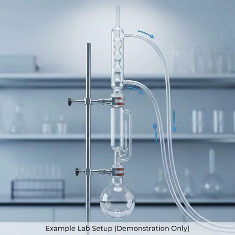 Soxhlet Extraction Set 500ml 45 To 40 And 24 To 40 Lab Glassware Must Have For Botanical Extraction, Reflux And Chemistry Experiments