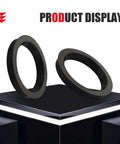 Dead Silent 4 Piece Hub Centric Rings Adapter Kit OD 73 1 MM To ID 60 1 MM Plastic Wheel Centering Collars displayed on black surface.