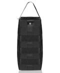 Front view of Beefed Up Heavy Duty Chain Container Bag For 2 Ton Manual Hoist, Large Capacity Chain Storage Organizer, in black.