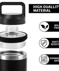 Screw Top Lid Replacement For Yeti Rambler Cups, No Cap Leakproof Chug Cap That Fits All Rambler 18oz 26oz 36oz 46oz 64oz