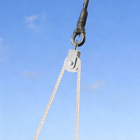 Beefed Up Heavy Duty Fixed Hoist Pulley With Single Wheel For Wire Rope Lifting And Industrial Towing Applications Steel Rigging Pulley 300 Kg Capacity Low Wear High Reliability