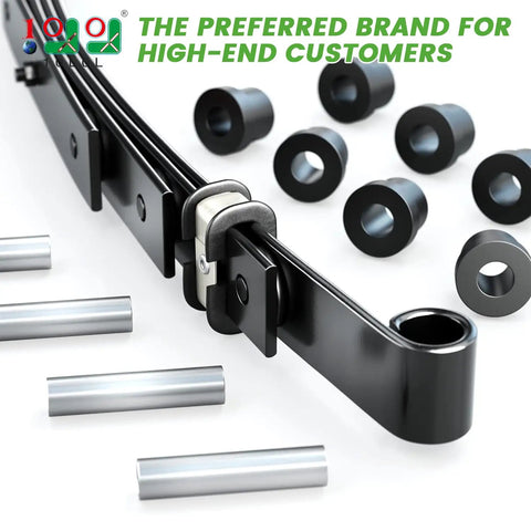 Heavy Duty Golf Cart Rear Leaf Spring Kit With Complete Bushings And Sleeves For Ezgo Txt Gas Electric Carts 1995 2013 close-up of components.