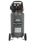 Portable 20 Gallon Air Compressor 2 Hp 120V 175 Psi 4.2 Scfm At 90 Psi With Thermal Overload Protection front view with gauges