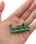 Person holding green DIN Rail Mounting Bracket Clips For PCB Boards 35mm And 15mm Fixing 10 Pairs C45 Solid State Relay