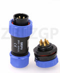 SP21 5 Pin IP68 Waterproof Aviation Circular Connector 21mm Panel Mount 30A Plug Socket With Dust Cover For Rugged Industrial Power And Signal Applications, front view