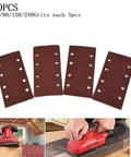 Heavy Duty AluSmallum Oxide Sanding Sheets With Punched Hook And Loop Design Come In A Pack Of 20 Assorted Grits for wood finishing.