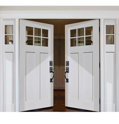 Matte Black Double Door Handleset With Keyed Entry And Dummy Exterior Handle Deadbolt Knob Reversible For Left Or Right Handed