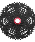Beefed-Up 10 Speed Cassette 11-46T with steel sprockets on steel spider, Fluid Drive Plus for rugged trails, front view