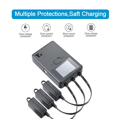 Fast USB Battery Charging Hub For Mini 3 Pro Drone, 3 Port Parallel Charger with protective features, charging three batteries