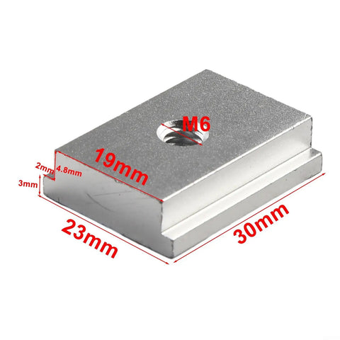 M6 threaded aluminum Slider Nuts For T Slot Woodworking Systems Easy Install Aluminum Alloy Fasteners For Thirty And Forty Five Type