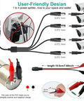 Adjustable DC Power Supply 3V To 24V 3A 72W with LCD Display AC Input, 1 to 4 power splitter cable, polarity converter