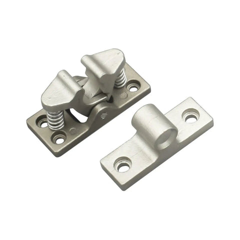Double Roller Cabinet Latch Lock With Door Holder Release Clamp And Stop Latch in stainless steel for kitchen cabinets