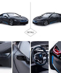 BMW I8 1:14 Scale Remote Control Car With Open Scissor Doors, Matte Black RC Toy Vehicle detailed views and design features