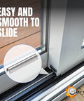 Stainless Steel Patio Door Track Cover For Sliding Glass Doors, Easy Fix For Worn Tracks, Keeps Doors Sliding Smooth Like Butter