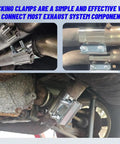 2.25 Inch Stainless Steel Exhaust Clamp Band for butt joint pipes on vehicle exhaust system connectors