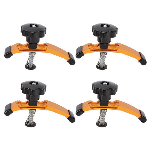 Aluminum T Track Hold Down Clamps With 3 Inch Clamp Thickness And 5 3 8 Inch Body For CNC Router Milling Machine And Drill Press Heavy Duty Press Plate Clamps To Secure Larger Workpieces On Your Shop Table, set of 4