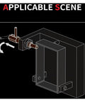 Illustration of Heavy Duty Hand Retractable Indexing Plunger Bolt Featuring Lock Tight Coarse Teeth Grip in use with equipment.
