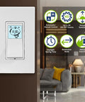 Programmable And Astronomical Timer Switch For Lights And Motor Loads With Neutral Wire Required Single Pole Or Three Way White