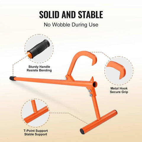 Timberjack Log Lifter With Adjustable Cant Hook And Rubber Grip Beefed Up Heavy Duty Tool for lifting logs up to 15 inches.