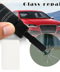 Pro Grade Auto Glass And Surface Repair Kit With Resin Fluid fixing a windshield crack near a red car
