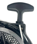 Close-up of Genuine Recoil Starter 28400-Z5T-306ZB Replacement handle for Honda EB4000X EB5000X, black pull cord grip focus