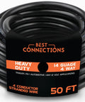 4 Way Trailer Wiring Extension 50 Feet Heavy Duty 14 Gauge 4 Conductor Insulated Cable Coil