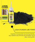 Graphite Lock Lubricant Powder 8g Two Pack For Lock Cylinders Keys Padlocks U Locks And Doors No Dust Smooth Operation