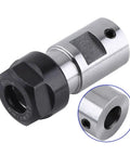 Jiawu ER11 Collet Chuck With Precision Ground Parts And Straight Extended Shank For CNC Milling Drilling Tapping showing clamping design.