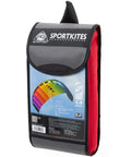 Rainbow 1.8 Stunt Kite For Beginners And Pros in packaging with dual line foil sport kite image on the front