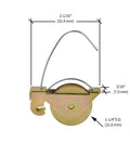 Four Pack Heavy Duty Screen Door Rollers Built Tough To Glide Like Butter On Any Track Featuring Heat Treated Steel Ball Bearings And Reliable Tension Springs For Zero Sweat Replacement Work, 2-1/16" size with steel wheel and wire tension spring.