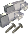 Clear Acrylic Towel Bar Brackets For Framed Sliding Shower Doors And Tub Enclosures Compatible With Basco And Alumax Shower Doors Replacement Parts Set Of Two Including Installation Screws