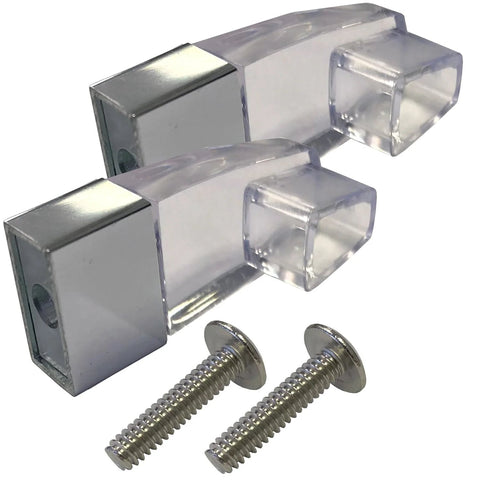 Clear Acrylic Towel Bar Brackets For Framed Sliding Shower Doors And Tub Enclosures Compatible With Basco And Alumax Shower Doors Replacement Parts Set Of Two Including Installation Screws