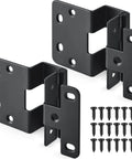 2 Pack Five Knuckle Door Hinges For Three Quarter Inch Doors, 270 Degree Institutional Hinge, Black Powder Finish with screws