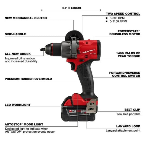 Top Tier 18 Volt Compact Cordless Drill Driver Kit Featuring Badass All Metal Chuck With Carbide Teeth And Smooth Mechanical Clutch image showing features and design.