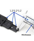 Measurement of Six Inch Full Extension Drawer Slides With Telescoping Ball Bearing Rails 11 Inch Open Length Black 2 Pack.