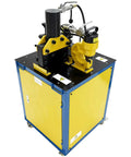 Shop Ready Electric Hydraulic 3 In 1 Angle Iron Processor delivers fast punching and crisp chamfering in a compact design.