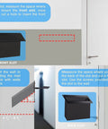 Installation guide for Through The Wall Mail Drop Chute Adjustable Two Piece Steel Deposit Slot For Documents Letters Payments Keys