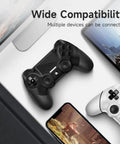 Two Pack Wireless PS4 Controllers Set For PS4 Pro Slim And PC With Non Slip Grips On Both Sides And USB C Cable Included Ergonomic Design
