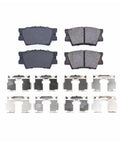 Rear Z17 Ceramic Brake Pads With Install Hardware For Lexus ES300h 2013-2018 ES350 2007-2018 Toyota Avalon 2008-2018 Camry 2007-2020