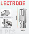 Top Tier 24Pc Plasma Cutter Consumable Kit For Cut-55Ds Pro And Cut-60Ds Pro Featuring Durable Metal Nozzles And High Grade Ceramic Rings To Keep Your Machine Hunky Dory With Superior Cuts Every Single Time. Copper electrode with wrench design, 180mm length, 6mm diameter.