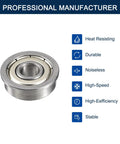 F606ZZ Flanged Ball Bearing 6x17x6mm Set, Double Shielded Deep Groove, Pre-Lubricated Chrome Steel GCr15 with features