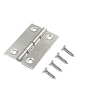 Matte Black Folding Butt Hinges Set Of 12, 1.72 Inch 4 Hole Small Cabinet Hinges With Screws For Small Drawers Doors Tool Boxes