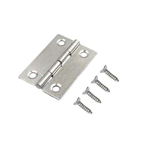 Matte Black Folding Butt Hinges Set Of 12, 1.72 Inch 4 Hole Small Cabinet Hinges With Screws For Small Drawers Doors Tool Boxes