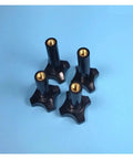 No Sweat M8 Black Hex Nuts And Secure Fastening Kit For Soft Serve Machines and Ice Cream Makers, 4 black plastic locking nuts.