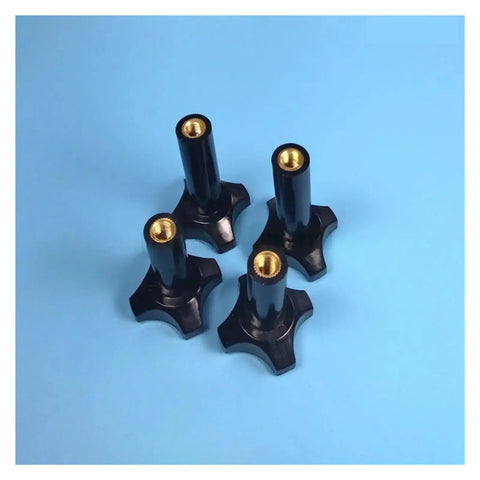 No Sweat M8 Black Hex Nuts And Secure Fastening Kit For Soft Serve Machines and Ice Cream Makers, 4 black plastic locking nuts.